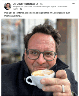 Dr. Oliver Ratajczak beim Coffee Talk Dr. Oliver Ratajczak beim Coffee Talk